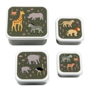 SET 4 CAJAS ALMUERZO SAVANA
