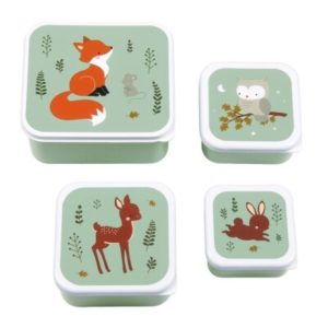SET 4 CAJAS ALMUERZO ZORRO