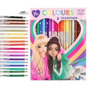 TOP MODEL 18 LAPICES DE COLORES CON SACAPUNTAS
