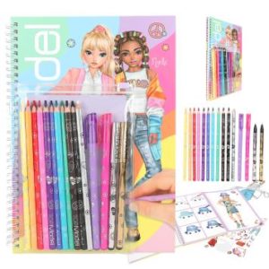 TOP MODEL LIBRO DE COLOREAR CON SET DE COLORES